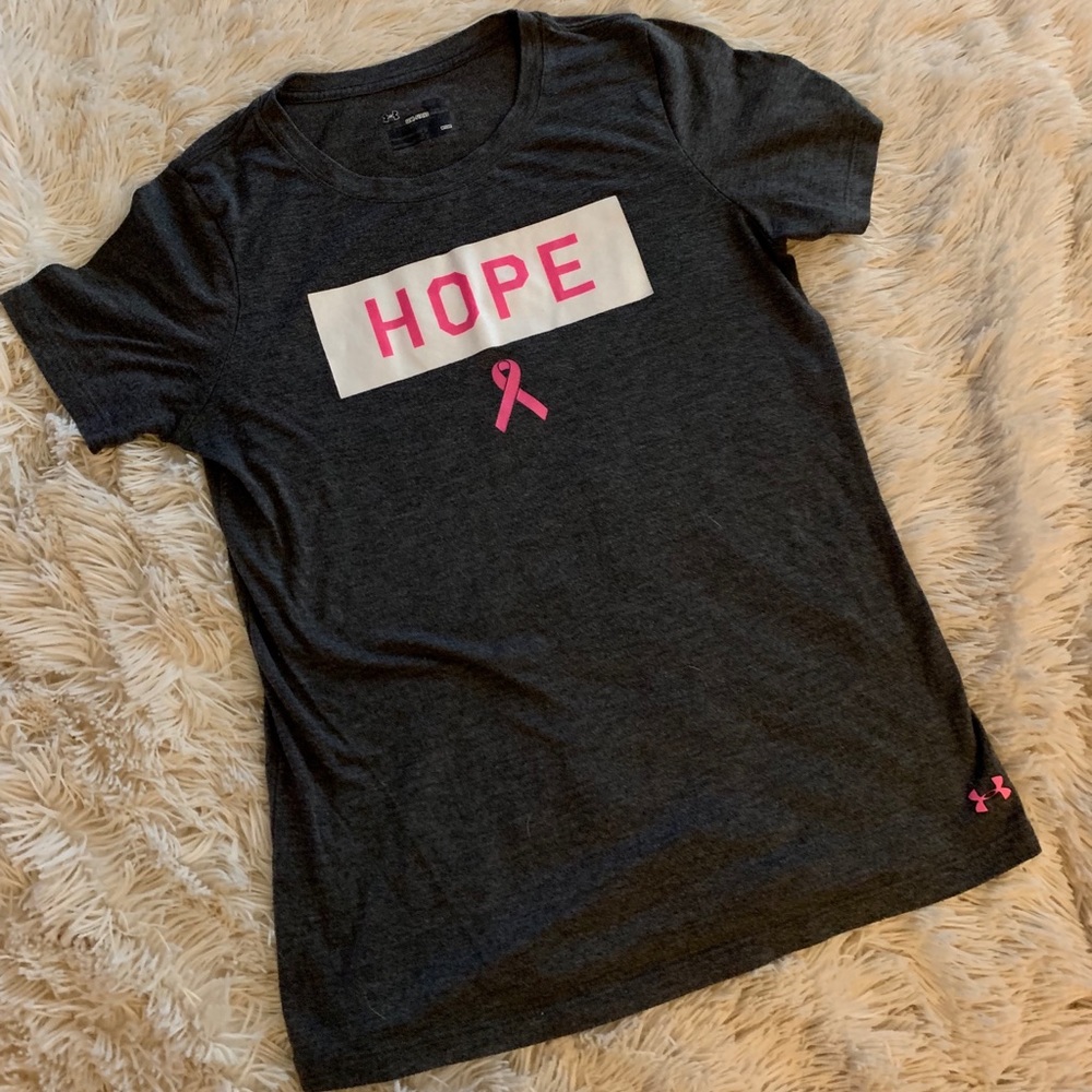 Under armour breast cancer awareness T-shirt.
